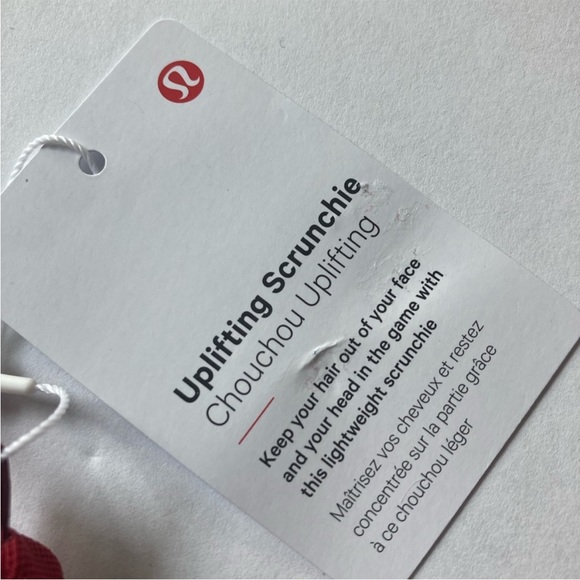 NWT lululemon Uplifting Scrunchie Chouchou Uplifting “CALI” (maroon/wine color) - Picture 6 of 11